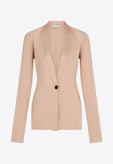 Ferragamo V-neck Knit Cardigan 113383 T 783157 DARK BALLET Pink