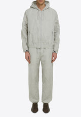 Ferragamo Logo Patch Drawstring Track Pants Gray 144462 P 782963 HAZE