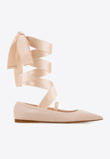Ferragamo Carice Ankle Ribbon Ballet Flats 01K219 CARICE 782675 BALLET Pink
