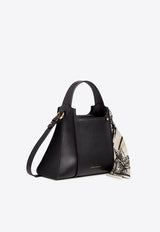 Strathberry Arkshell Leather Top Handle Bag Black 20251-100-461-100_BLACK