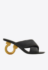 Ferragamo Zilda 70 Gancini Leather Sandals 01J962 ZILDA 70 782451 NERO Black