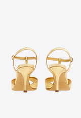 Ferragamo Ely 70 Laminated Leather Sandals 01J585 ELY 70 779977 GOLD LUX 11 Gold