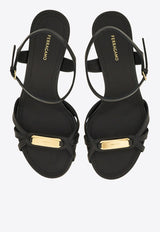 Ferragamo Dasy 70 Leather Sandals 01J559 DASY 70 779352 NERO Black