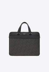 Ferragamo Monogram Jacquard Briefcase Black 241723 ALL OVER 781303 NERO GRI
