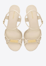 Ferragamo Dasy 70 Leather Sandals 01J559 DASY 70 779354 MASCARPONE Beige