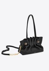 Ferragamo Small Pleated Nappa Leather Shoulder Bag Black 219959 SOFT SH S 783294 NERO