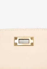 Kelly Cut Clutch in Craie Swift Leather with Permabrass Hardware