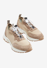 Leather-Blend Low-Top Sneakers