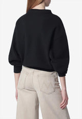 Draped Crewneck Sweatshirt