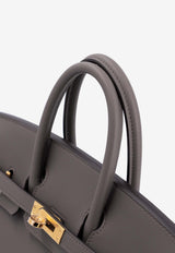 Birkin 25 in Etain Swift Leather with Gold Hardware