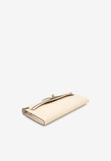 Kelly Cut Clutch in Craie Swift Leather with Permabrass Hardware