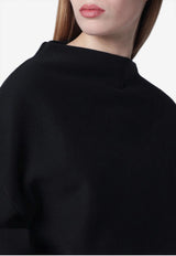 Draped Crewneck Sweatshirt