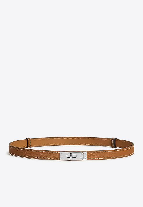 Kelly 18 Epsom Calfskin Belt with Silver Plated Buckle