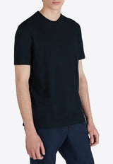 Slowear Basic Crewneck Slim T-shirt Blue 815194_NAVY