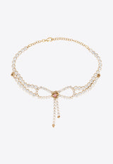 Rosantica Fiocchetti Crystal-Embellished Necklace Gold 17803/SP/MULTI_WHITE