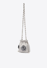 Rosantica Selene Ninfa Floral Satin Crossbody Bag Gray B18014_GREY MULTI