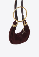 Chloé Mini Bracelet Suede Hobo Bag Bordeaux CH25US623P5755P Deep Violine