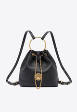 Chloé Small Bracelet Leather Backpack Black CH25US774O37001 Black