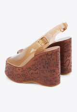 Chloé Maxime 130 Plexi Wedge Sandals Brown CHC25U09ZRT260 Sunny Brown