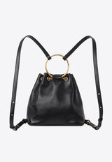 Chloé Small Bracelet Leather Backpack Black CH25US774O37001 Black