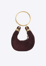 Chloé Mini Bracelet Suede Hobo Bag Bordeaux CH25US623P5755P Deep Violine