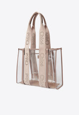 Chloé Woody Jelly Tote Bag Beige CH25US383P7026Y Blushy Beige