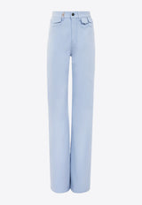 Chloé High-Rise Flared Denim Pants Blue CH25UDP03252469 Shady Blue