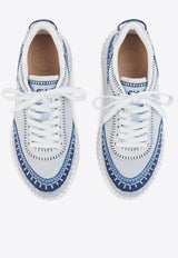 Chloé Nama Low-Top Sneakers Blue CHC24A00RMS44J Ashes Blue
