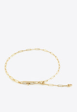 Kelly Chaine Lariat PM Necklace in Yellow Gold and Diamonds
