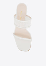 Andrea Wazen Tabaris 85 Double-Strap Mesh Sandals White TABMU085LMPWHI_WHITE