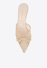 Andrea Wazen Kris 75 Net Mules Nude KRIMU075LNENUD_NUDE