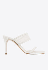 Andrea Wazen Tabaris 85 Double-Strap Mesh Sandals White TABMU085LMPWHI_WHITE
