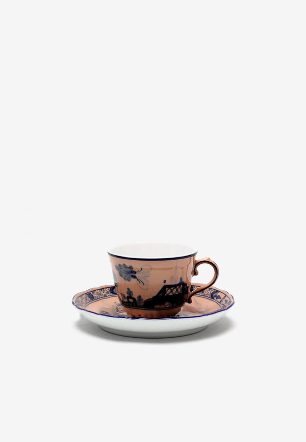 Ginori 1735 Oriente Italiano Cipria Coffee Cup and Saucer Blush 003RG00 FTZ301 01 0120 G00123700 + 003RG00 FPT301 01 0135 G00123700