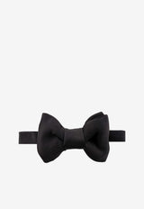 Tom Ford Silk Bow Tie with Logo Strap Black SRM003-SPS04 LB999