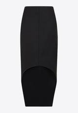 تنورة كيك من صوف الموهير بطول منتصف الساق