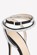 كعب 110 من الساتان بعقدة فراشية كريستالية مزدوجة