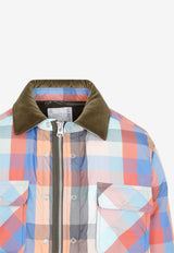 Sacai Checked Padded Bomber Jacket 2202835M 926 MULTI