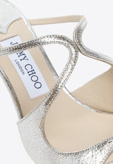 كعب أنيس 75 مفتوح من الخلف من الجلد الميتاليك