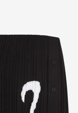 تنورة بكسرات بطول منتصف الساق