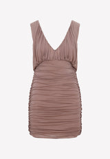 Draped Sleeveless Mini Dress