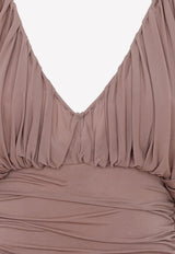 Draped Sleeveless Mini Dress