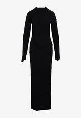 فستان سبايرال طويل محبوك