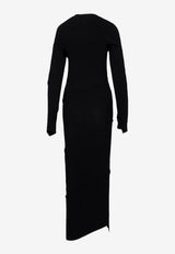 فستان سبايرال طويل محبوك