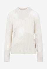 سويتر محبوكة بتصميم ممزق