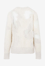 سويتر محبوكة بتصميم ممزق