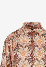 فستان بطول الركبة بطبعة بيزلي