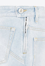 تنورة أبرا قصيرة من الدنيم