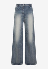 جينز بتأثير باهت وقَصة ساق مُستقيمة