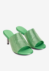 كعب جي كيوب 70 مفتوح من الخلف من الساتان بدبابيس زينة