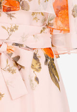 فستان طويل بنقشة زهور